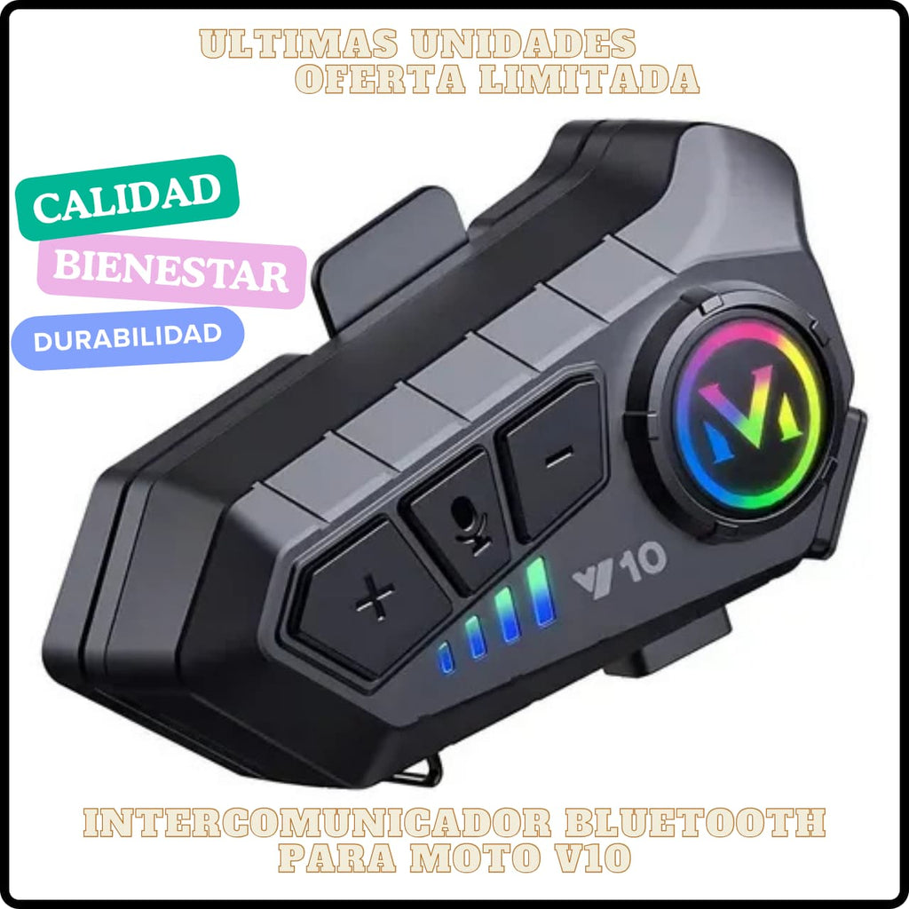 Intercomunicador Bluetooth V10 Para Moto